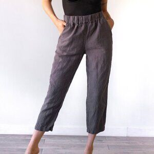 LenOk Linen Trouser Pants in Truffle